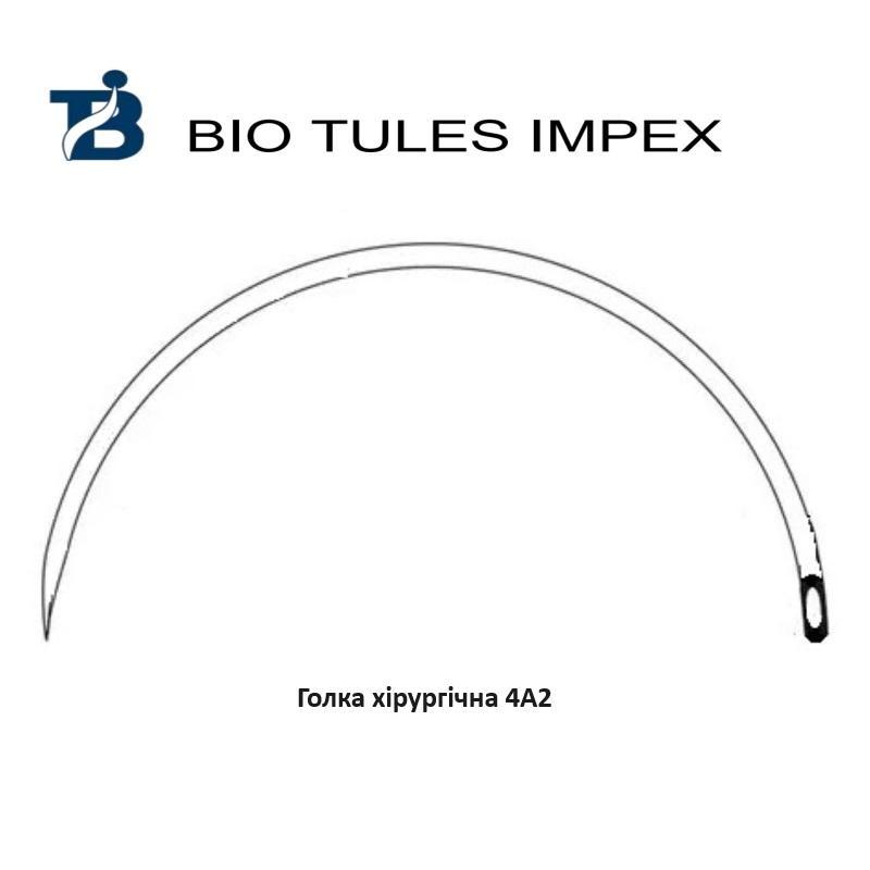 4А2 0,4х18 Голки хірургічні колючі, нестерильні, 4/8 окружності, звичайне вушко, розмір 0,4х18 мм